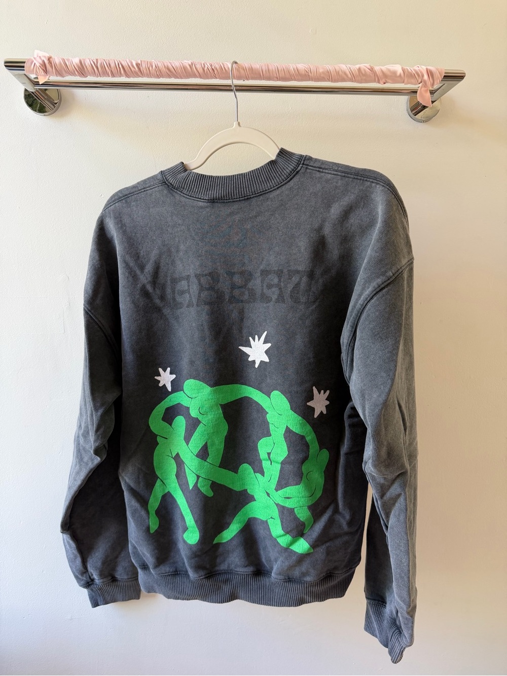 Charcoal graphic crew neck